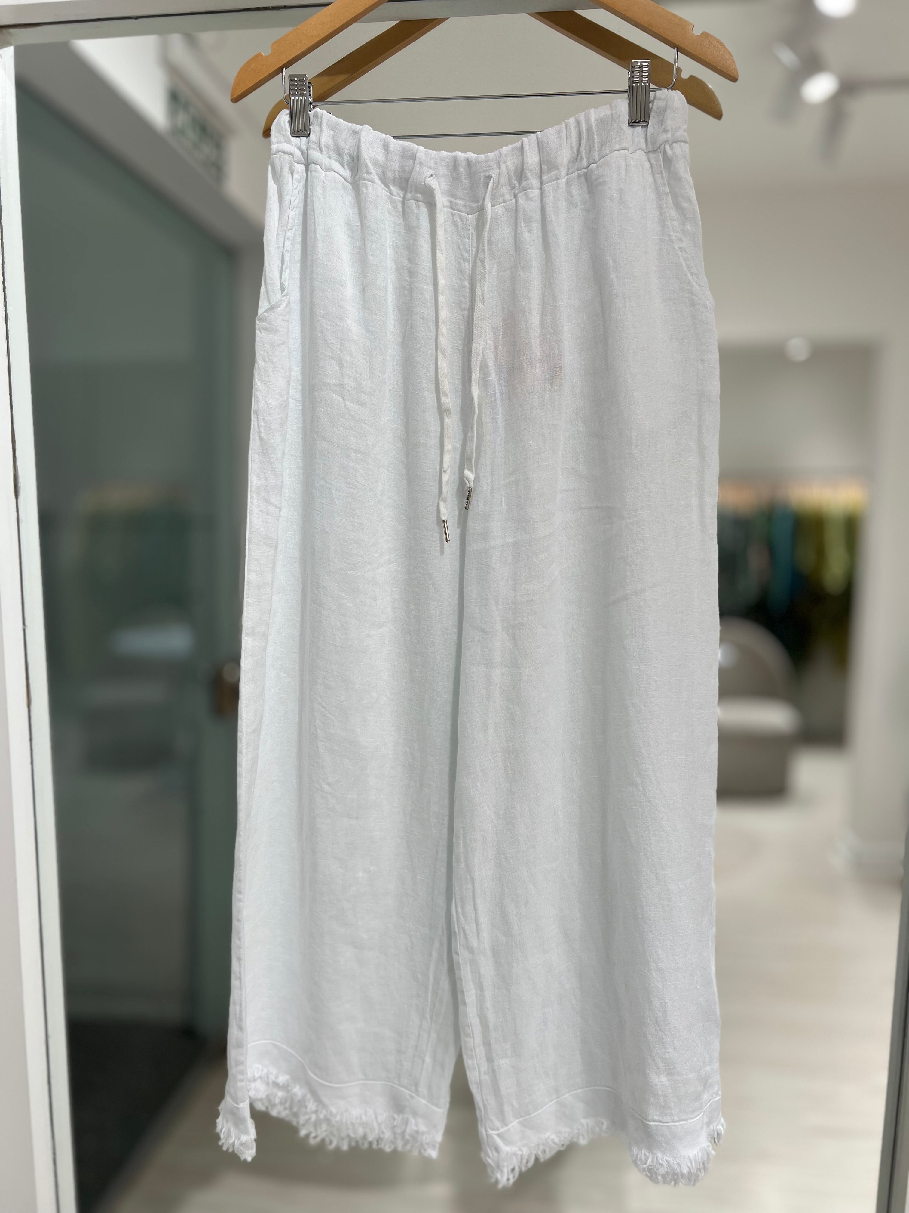Pantalon Flecos Blanco