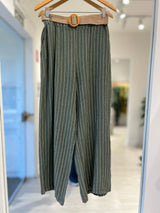 Pantalon Rayas Verde Seco