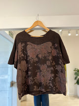 Blusa Garden chocolate