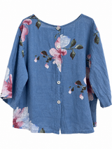 Blusa candela estampada azul