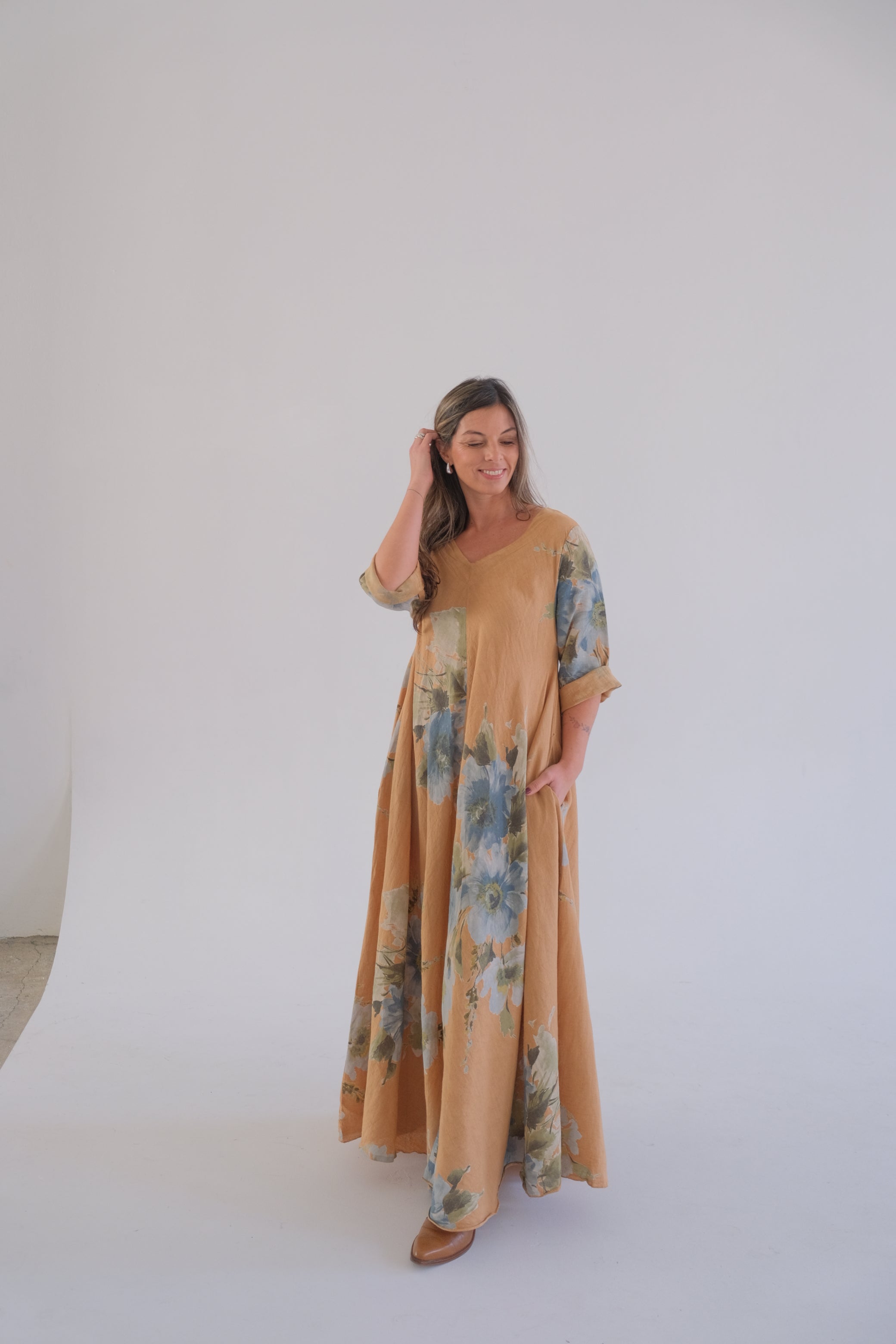 Vestido Magic ESTAMPADO Camel