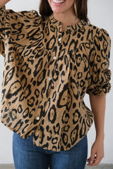 Camisa Agata Print Camel