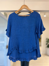 blusa Marina azul francia