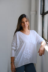 Remera Flor Blanco