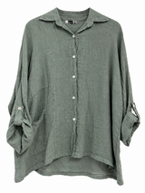Camisa Libia verde seco