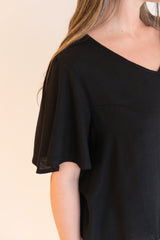 Blusa volado negro Cápsula