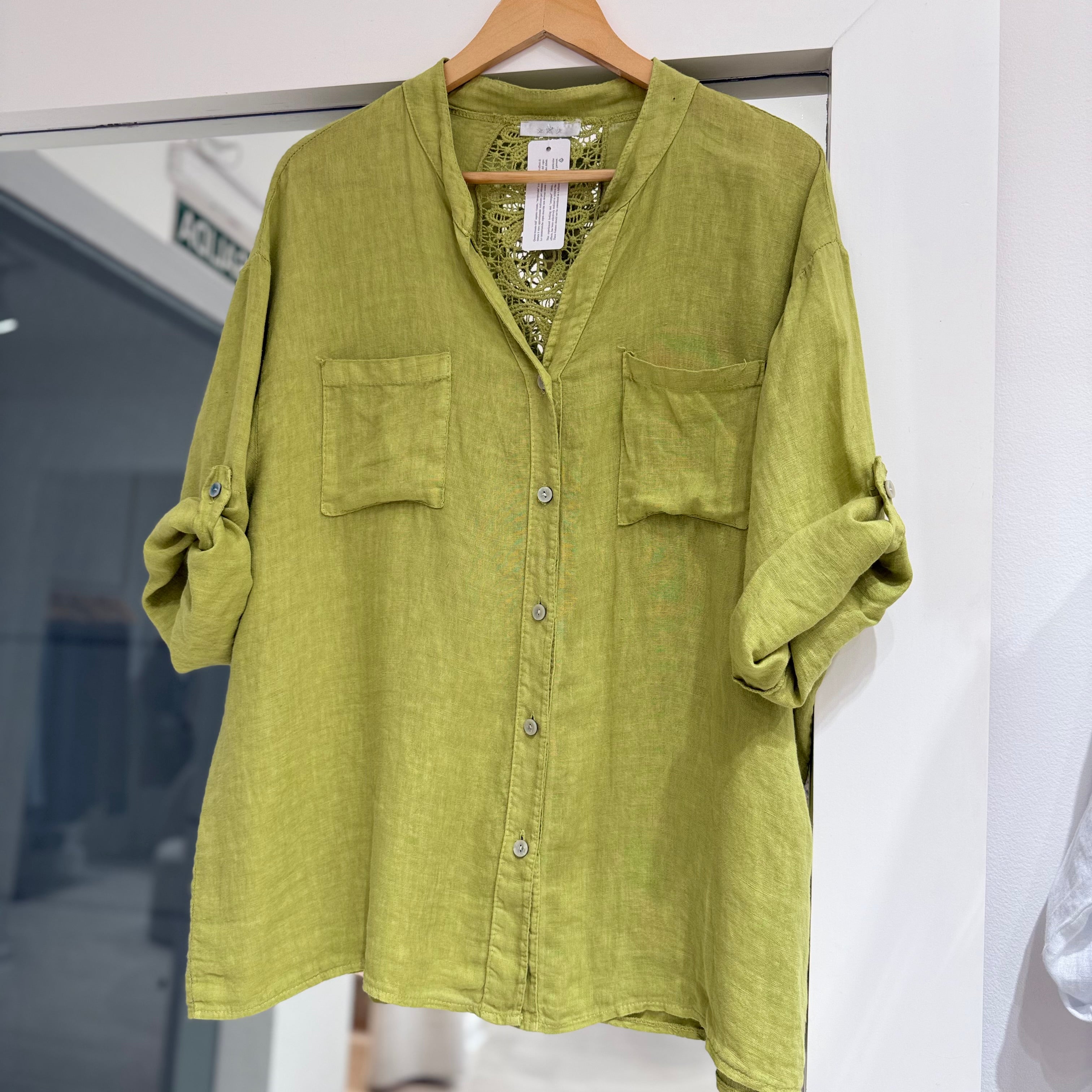 Camisa Niza Verde Pistacho