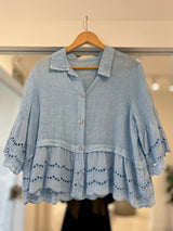 Camisa Malibú celeste