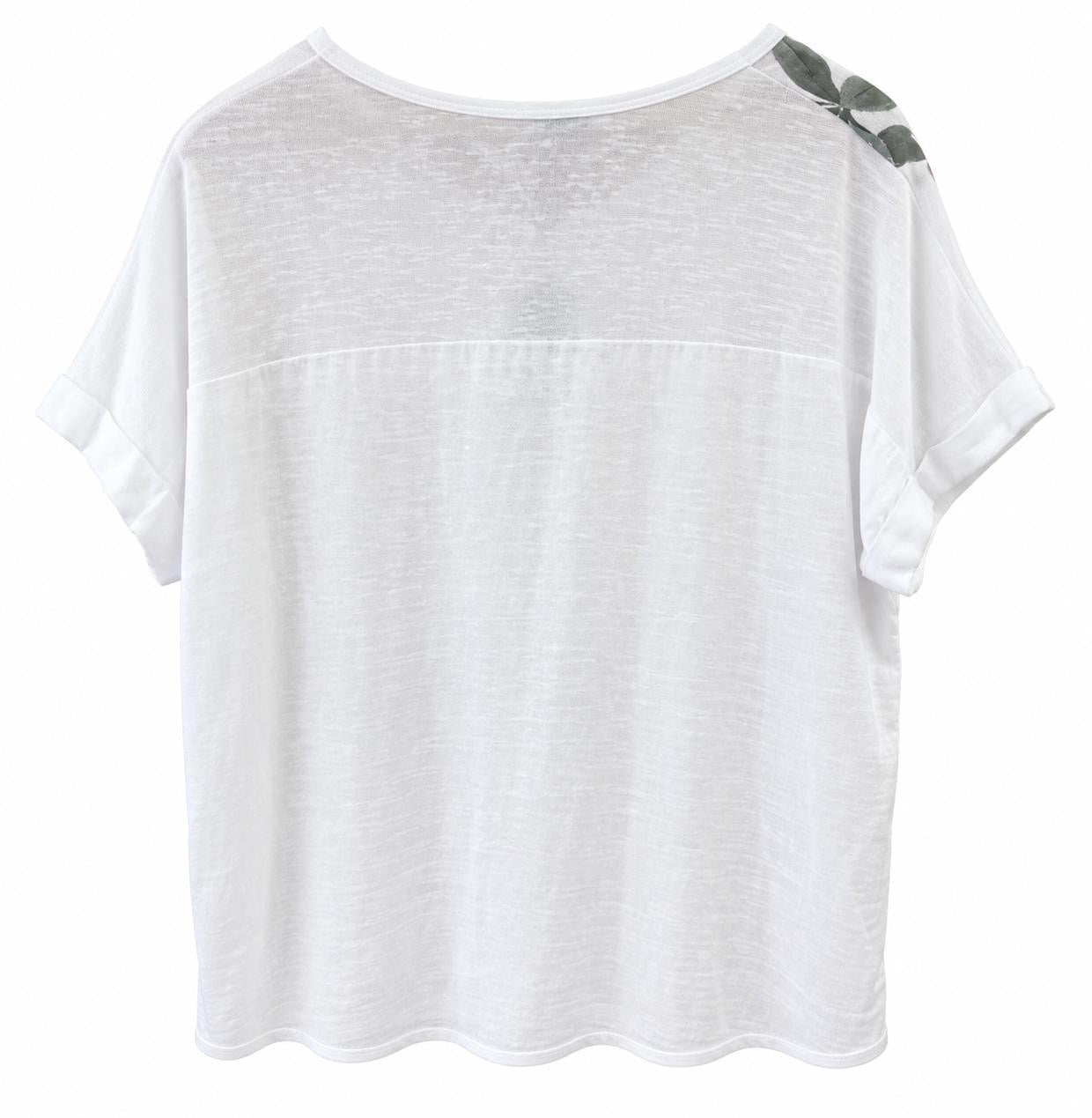 Remera Garzón flores marrones