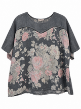 Blusa Garden azul jean