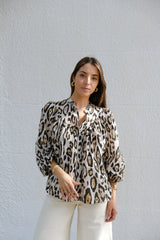 Camisa Agata Print Crudo