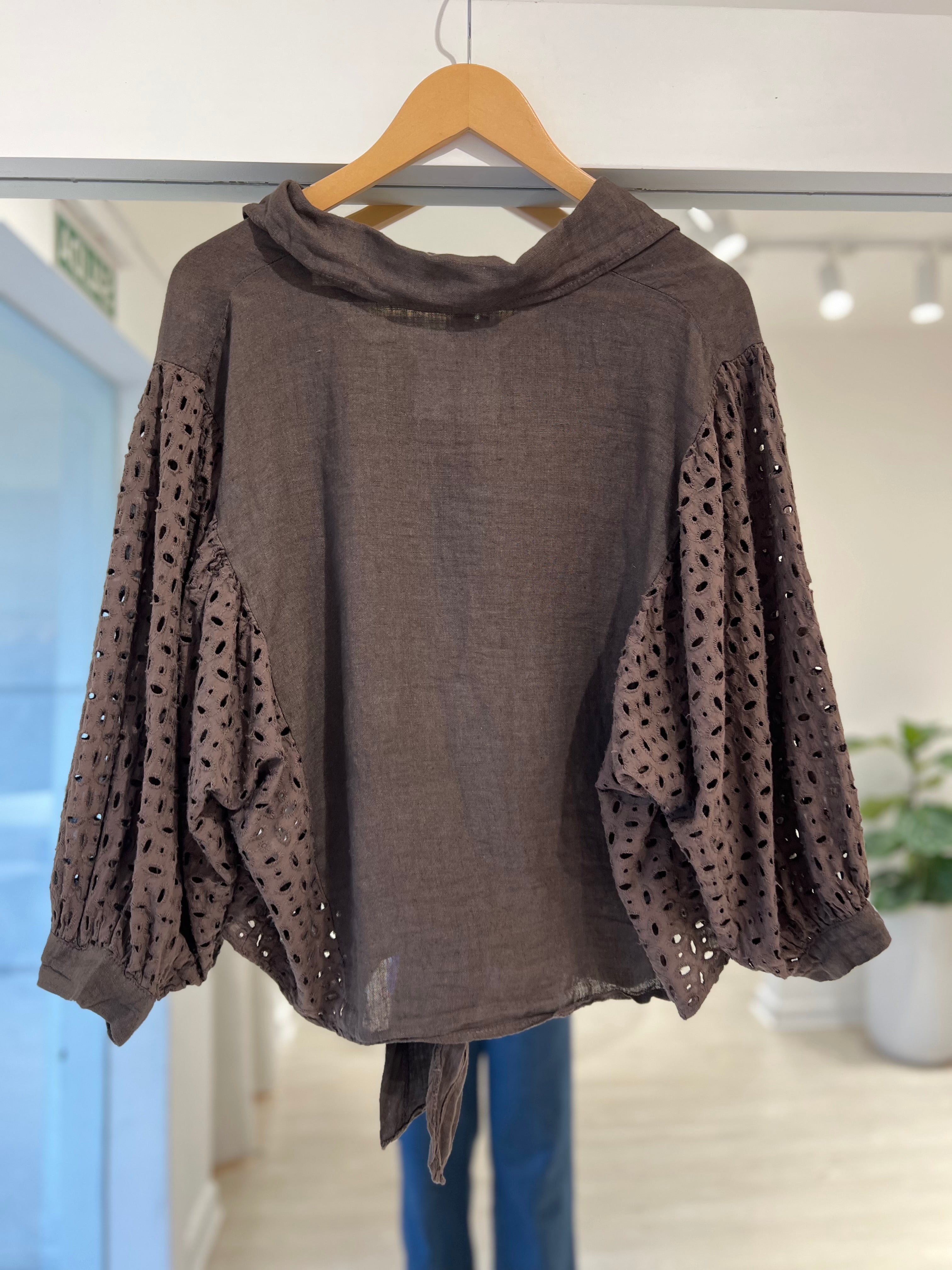 Camisa Mila chocolate