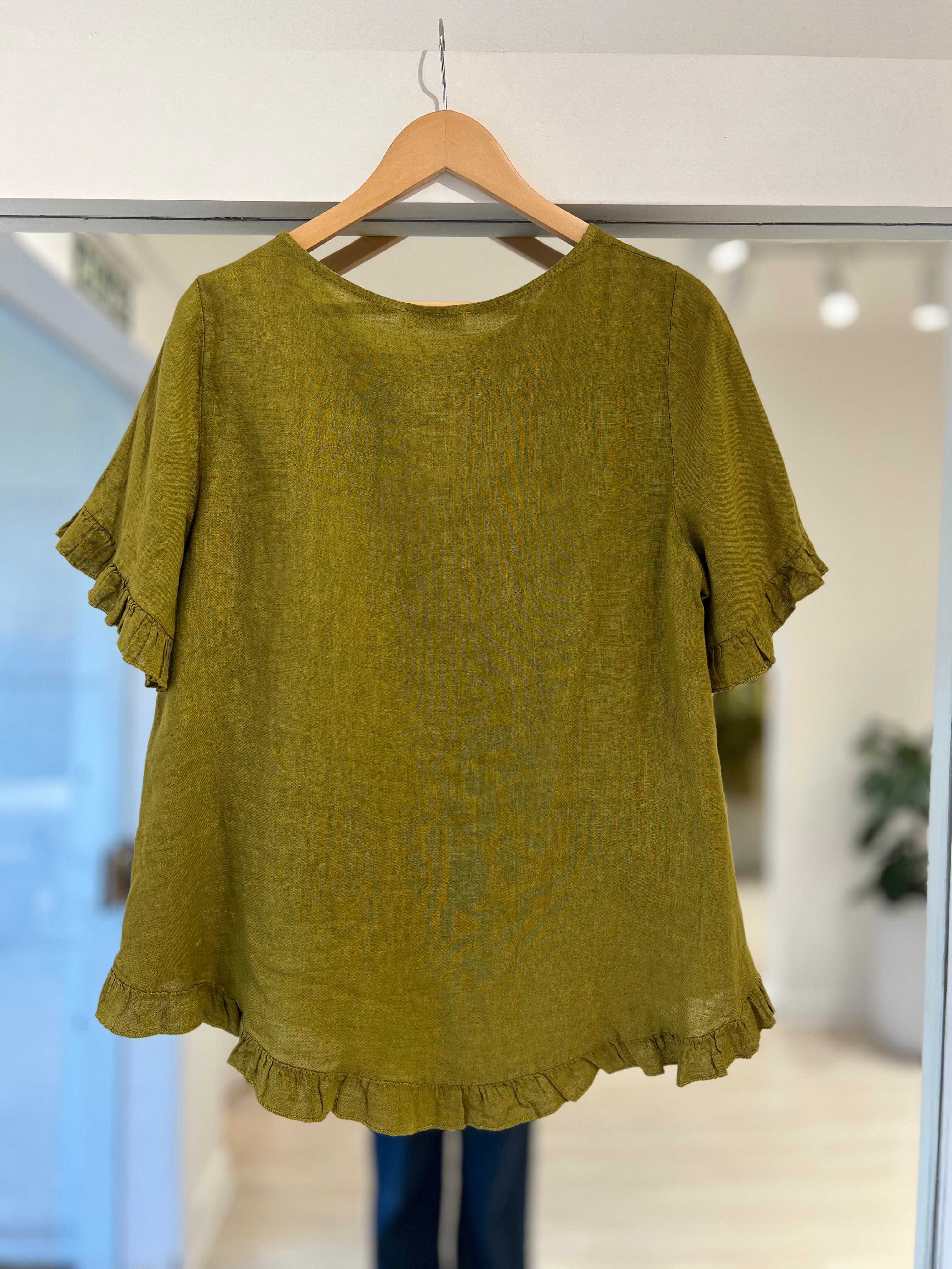 blusa Marina verde pistacho