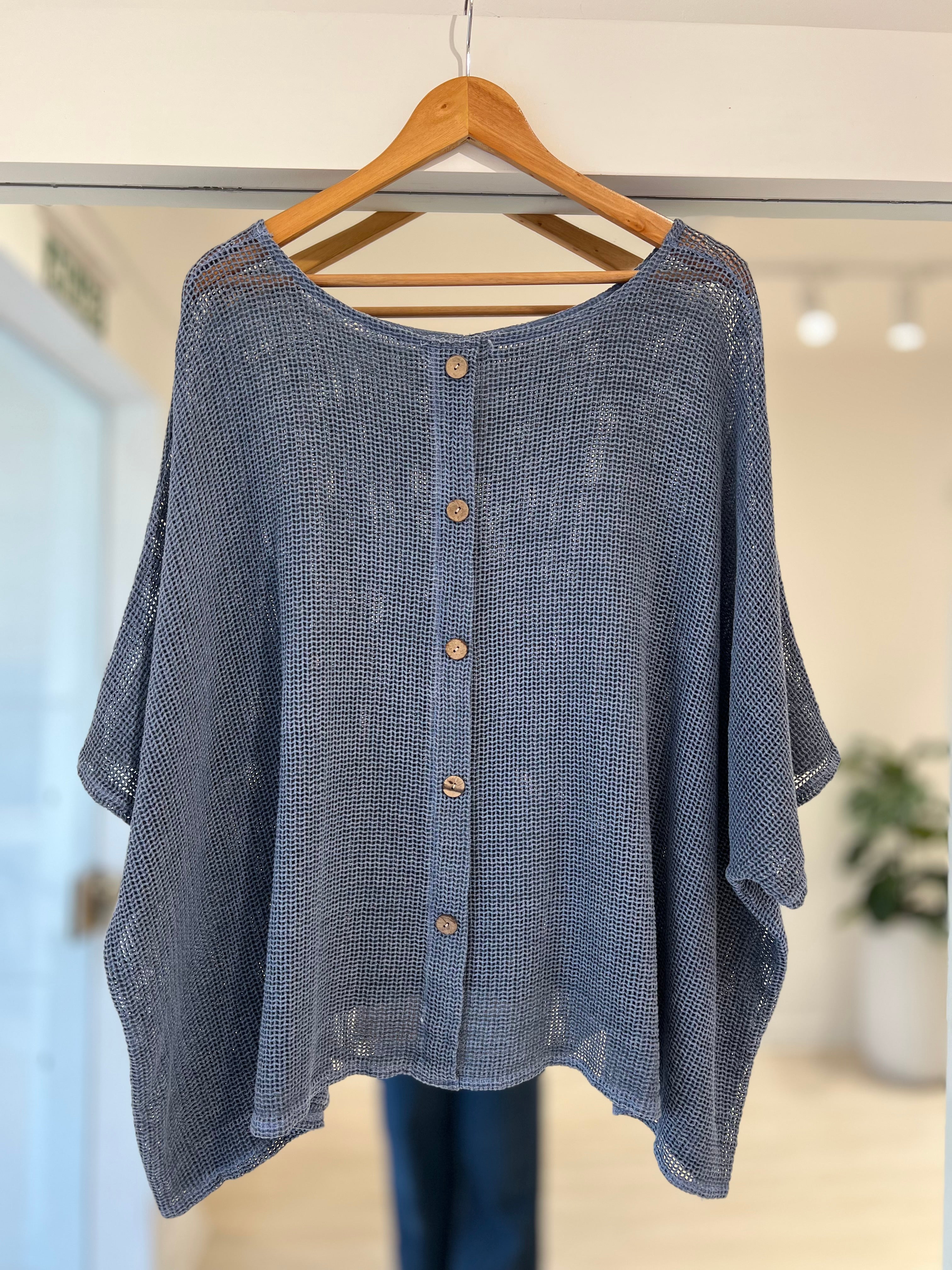 Poncho Montana azul jean