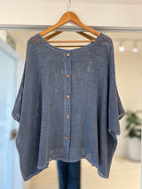 Poncho Montana azul jean