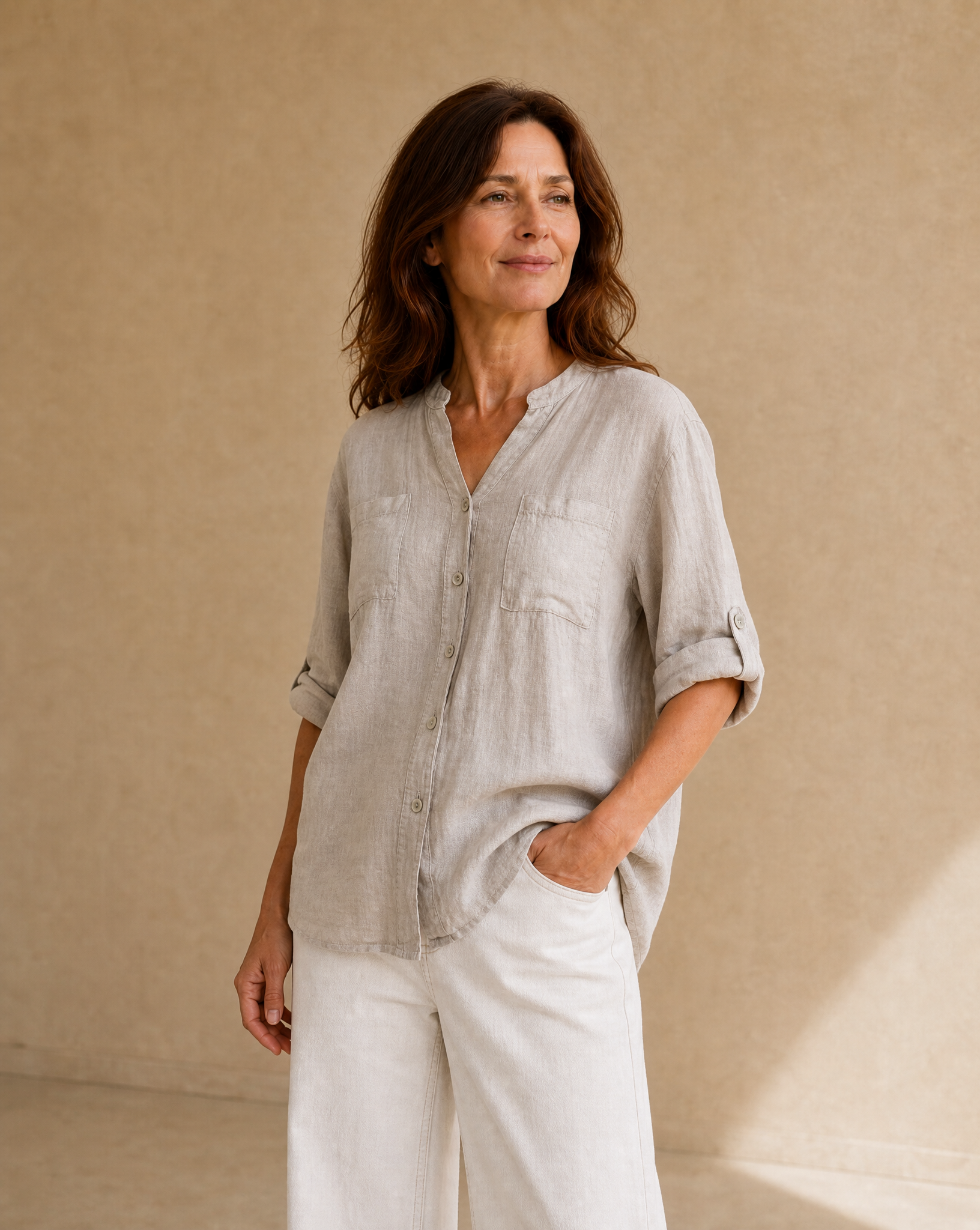 Camisa Niza Beige