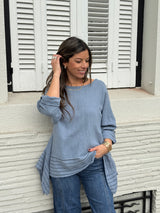 Blusa Acerra Celeste Jean