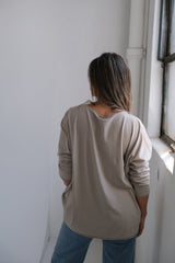 Remera Flor Beige