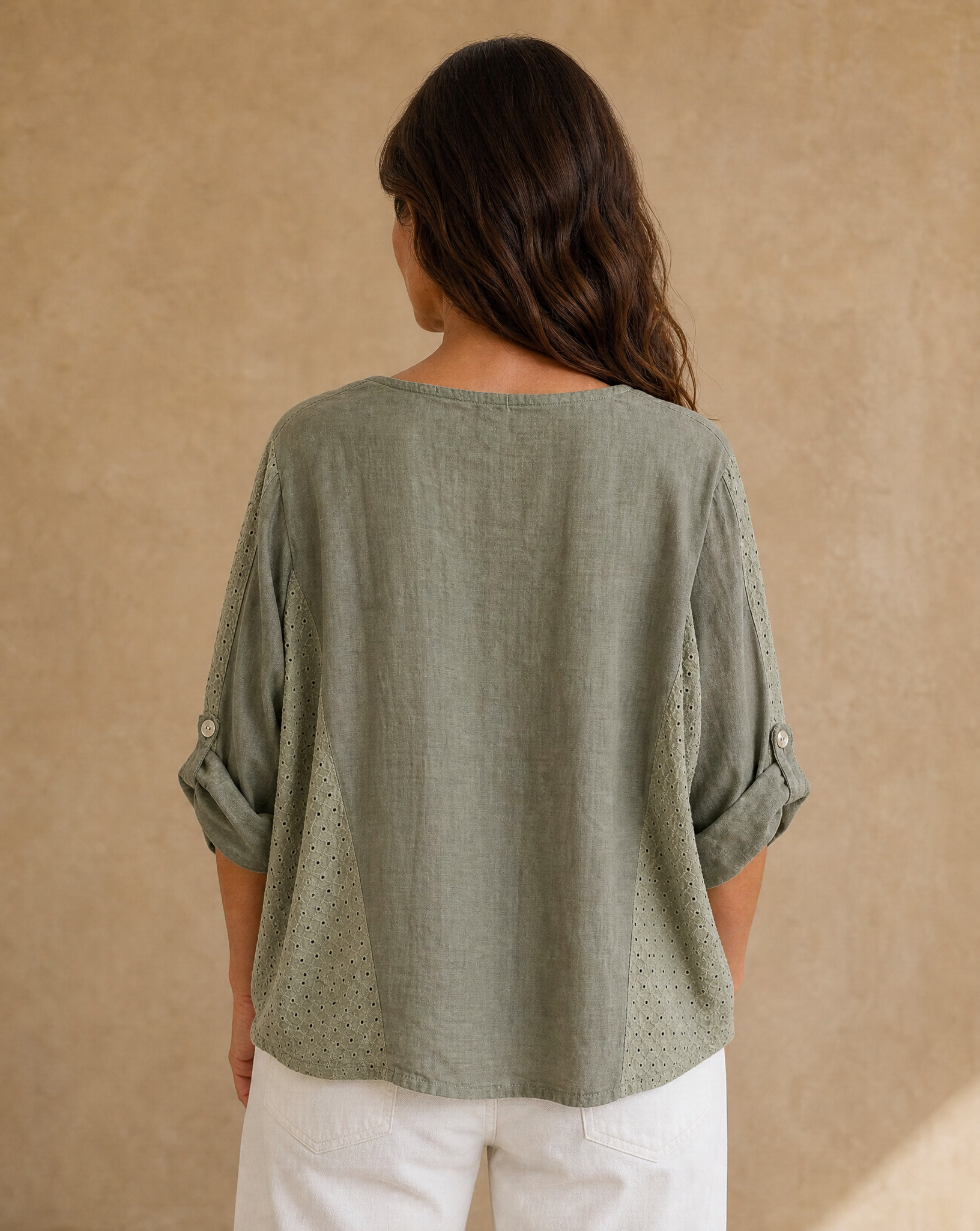 Blusa Marfil Verde