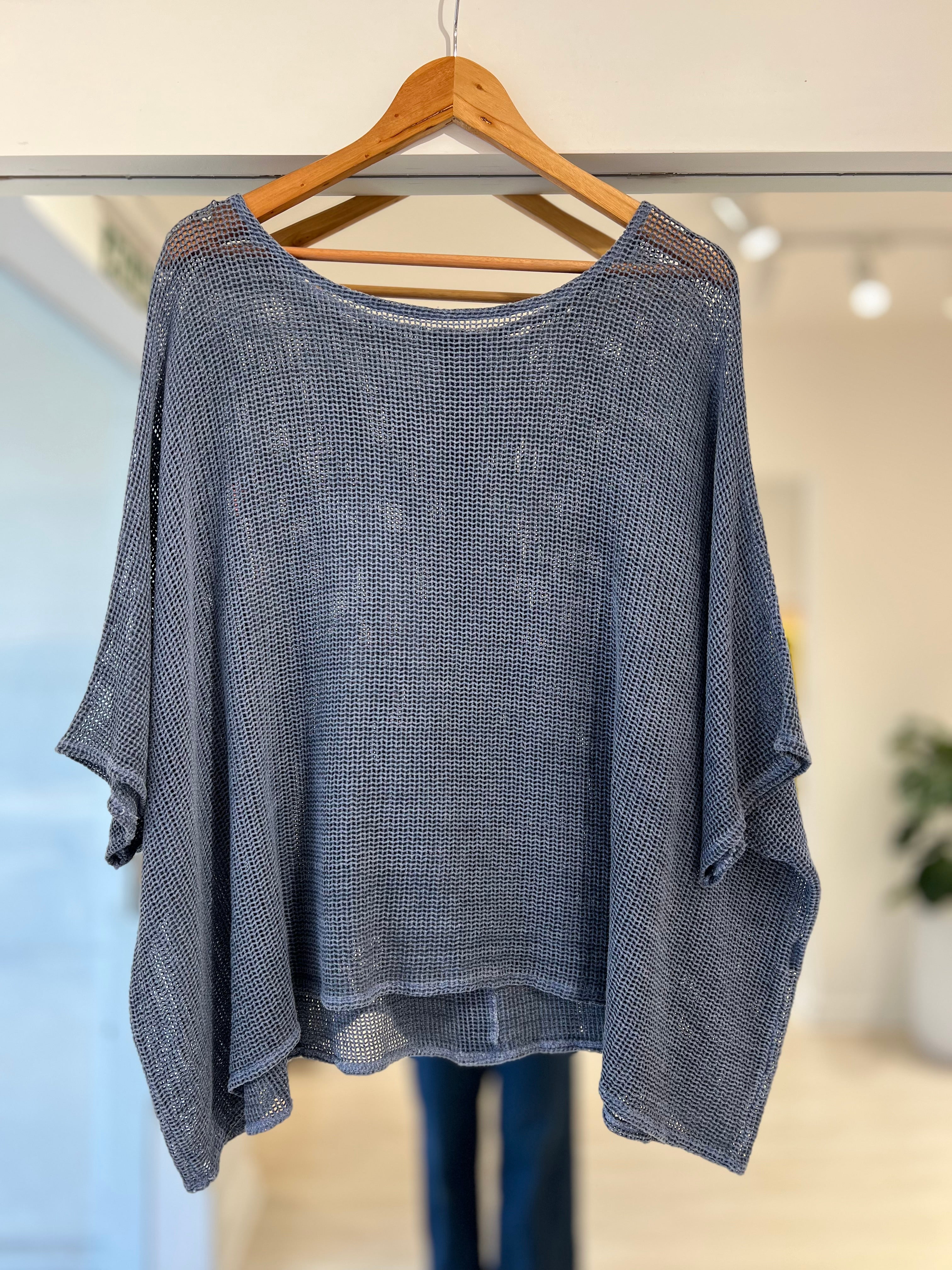 Poncho Montana azul jean