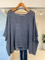 Poncho Montana azul jean