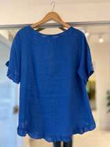 blusa Marina azul francia