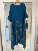 Vestido Grecia azul petróleo