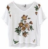 blusa Garzón flores marrones