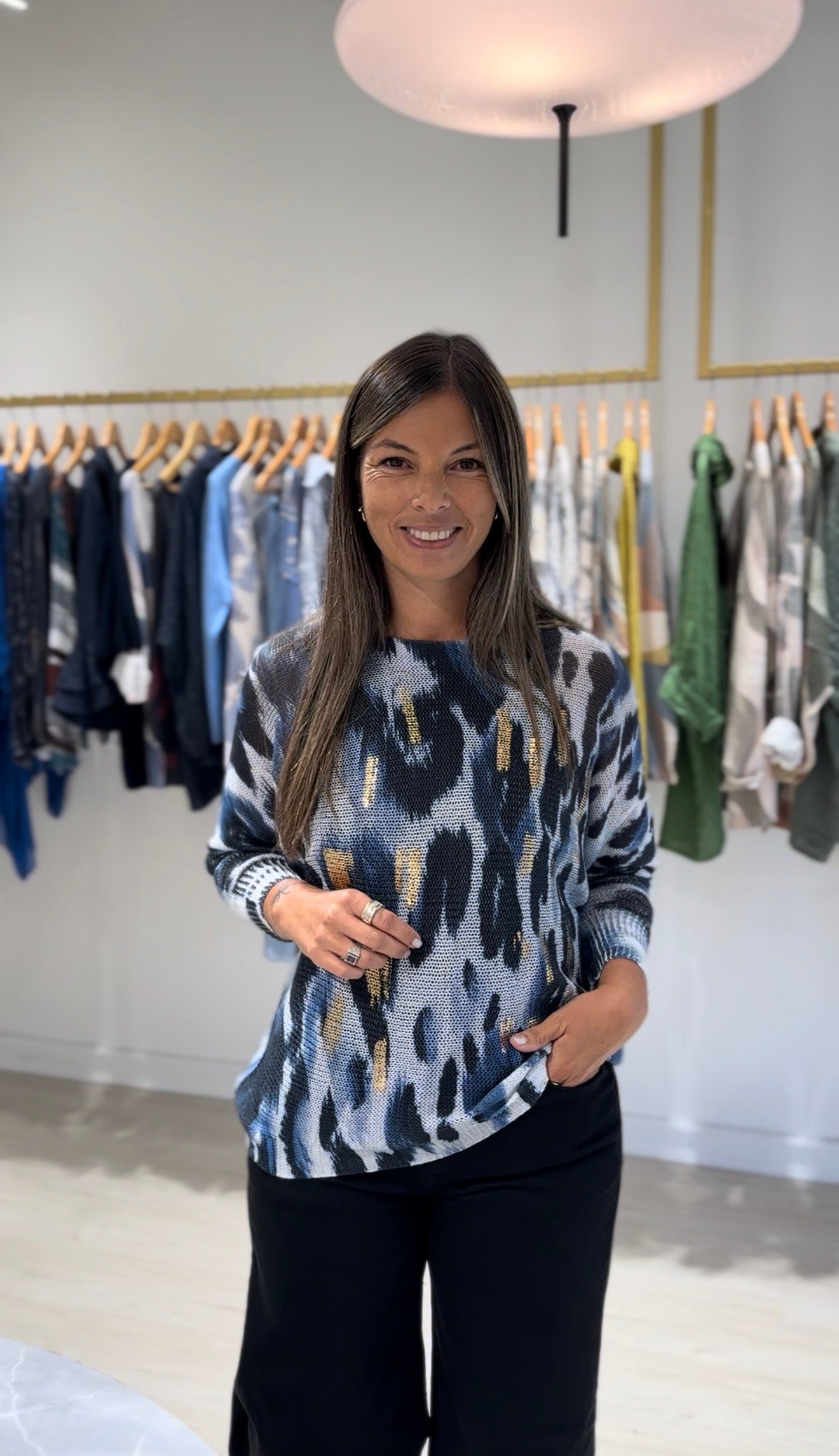 Sweater Big print azul
