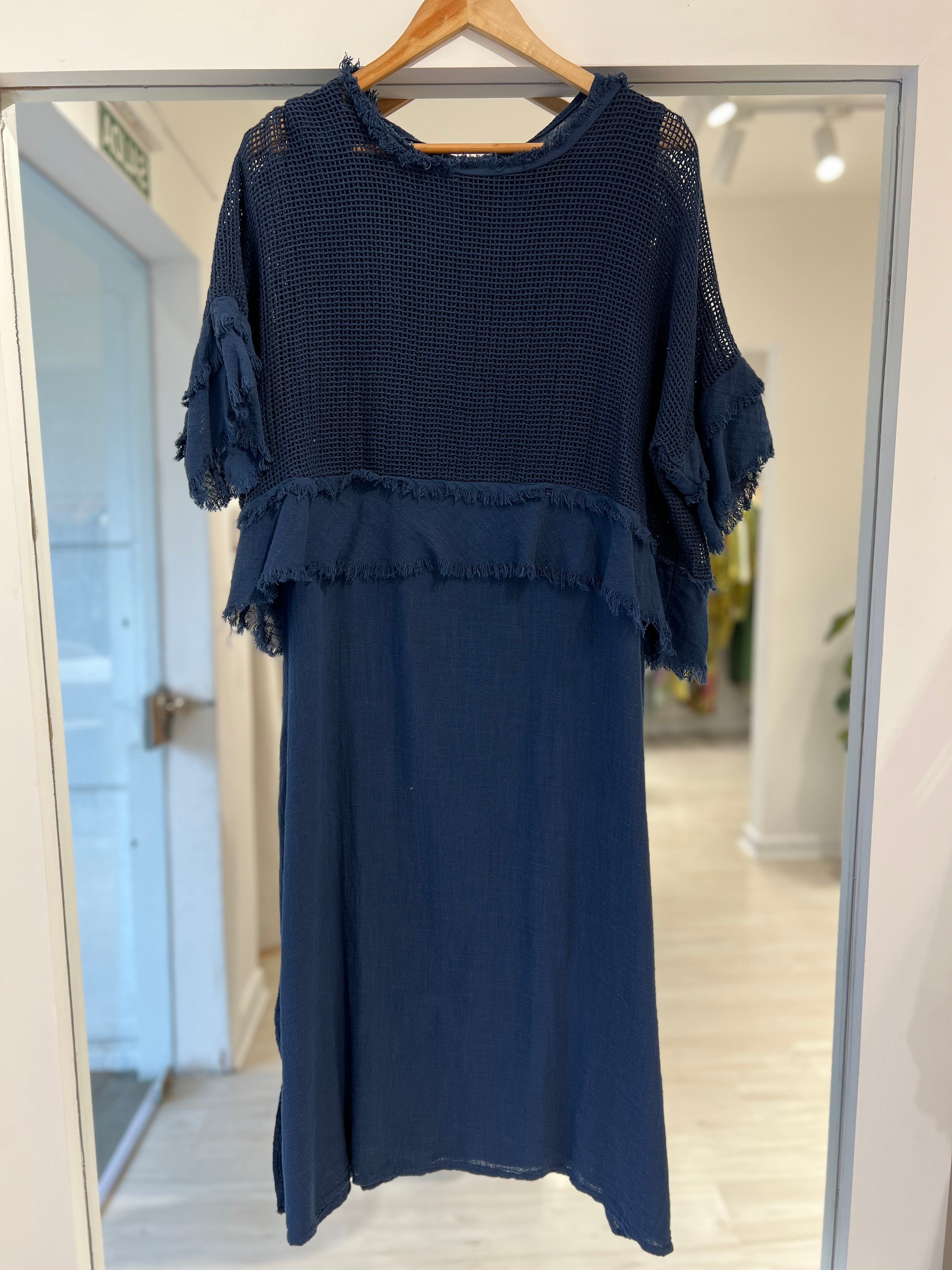 Vestido Jacinta azul marino