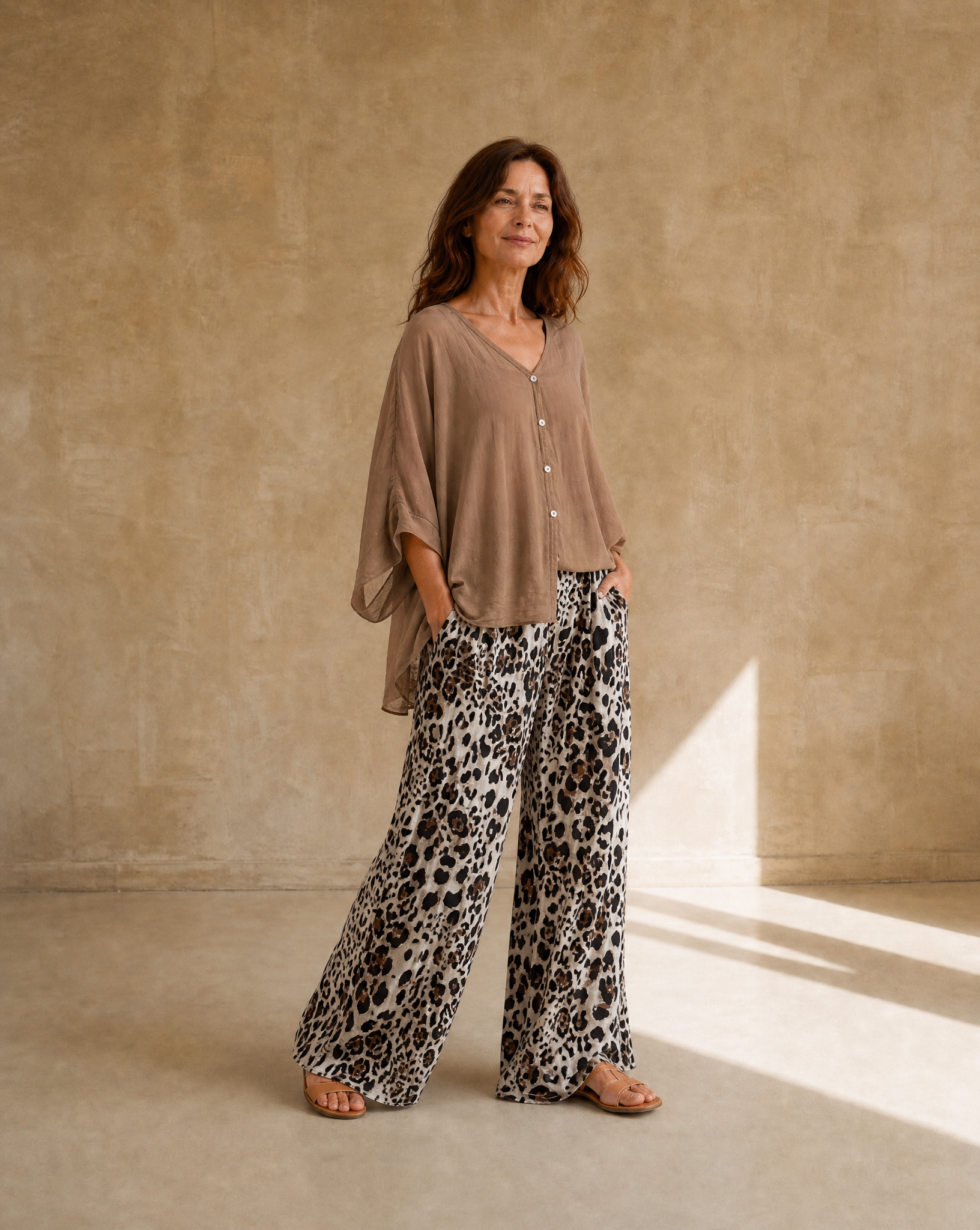 Pantalón Print Crudo