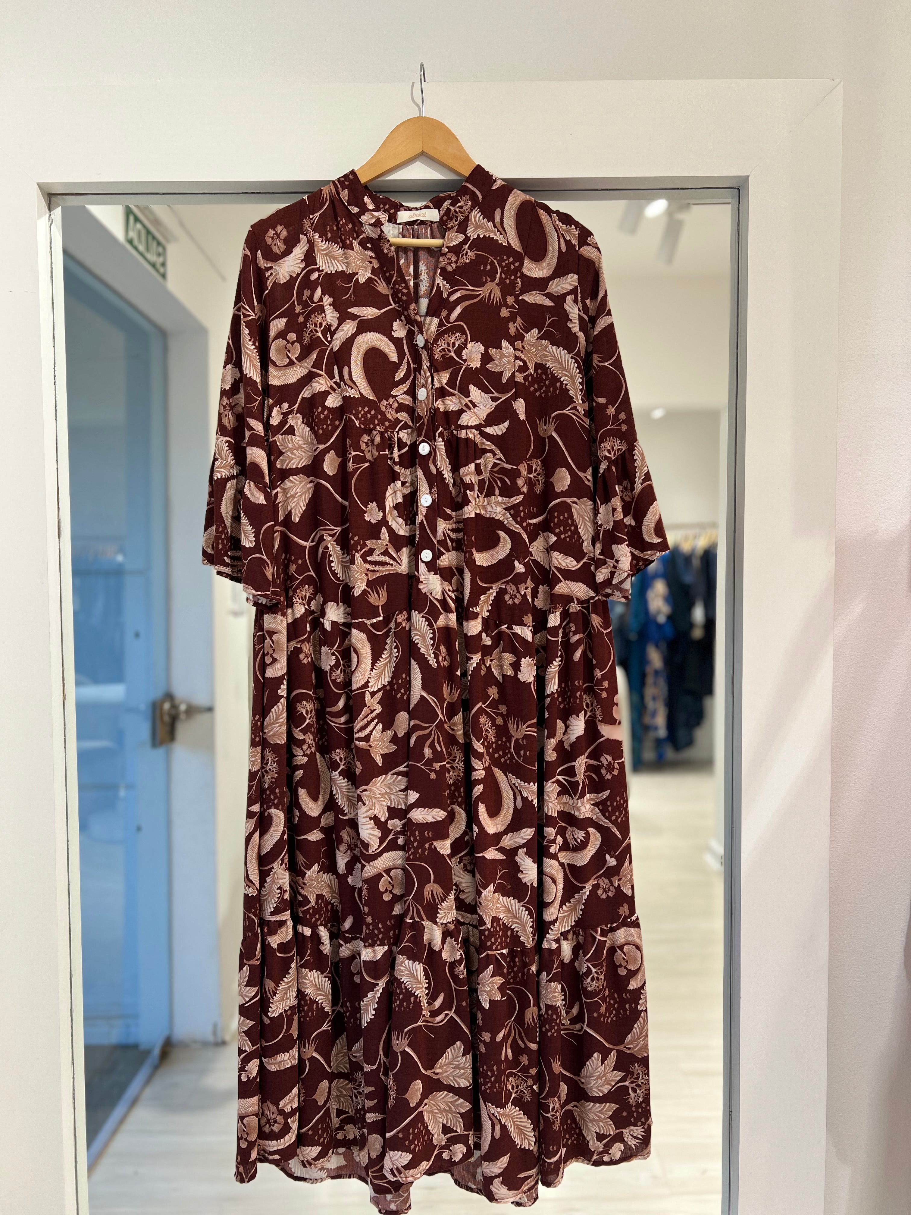 Vestido Iris bordó