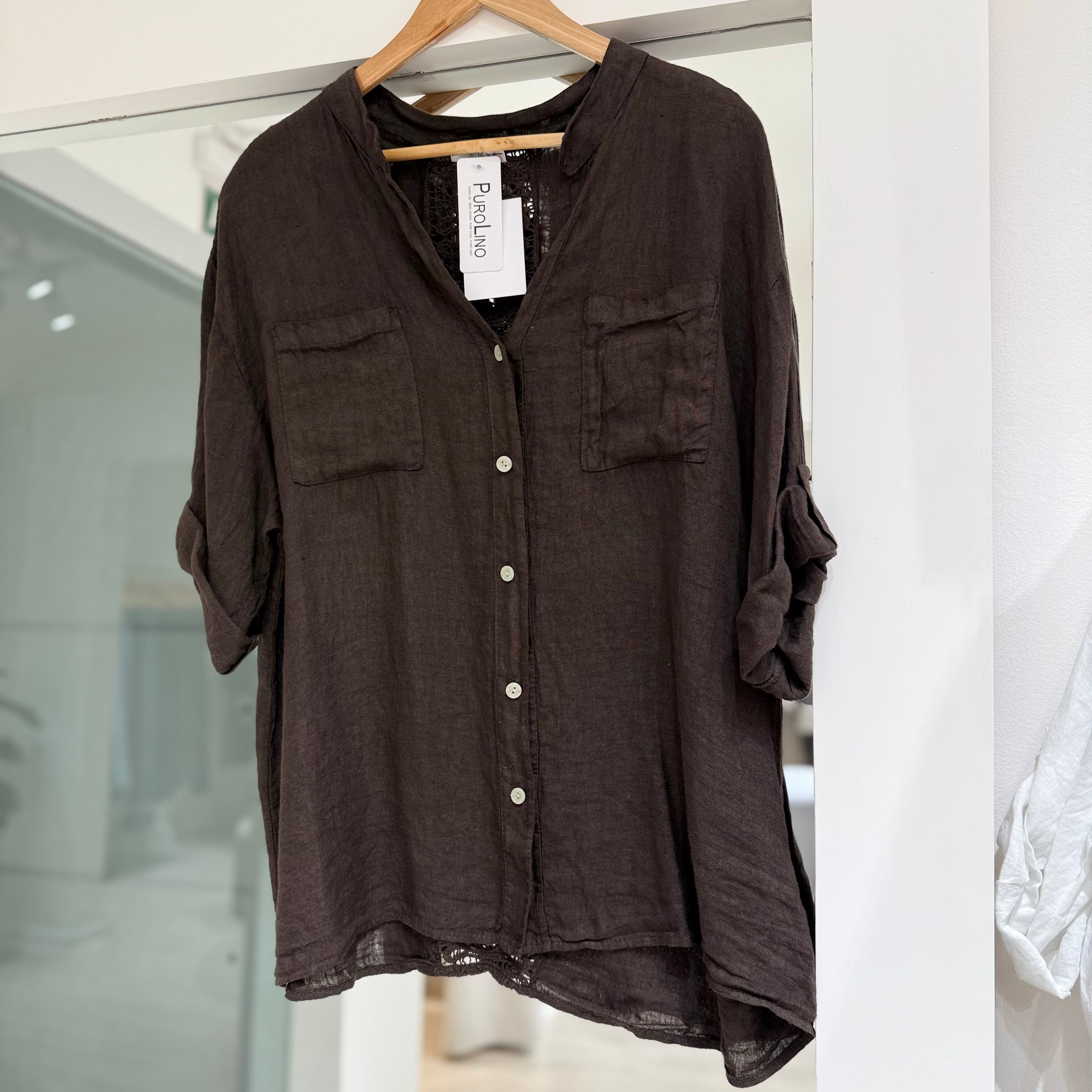 Camisa Niza Chocolate