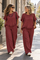Blusa Marina bordo