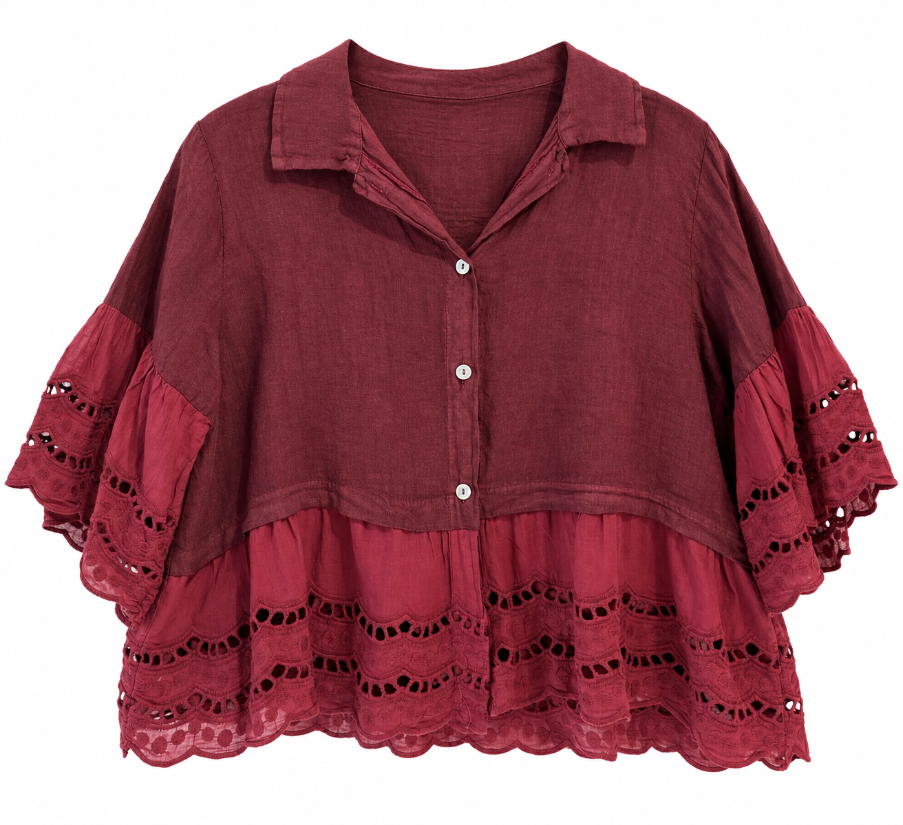Camisa Malibú bordo