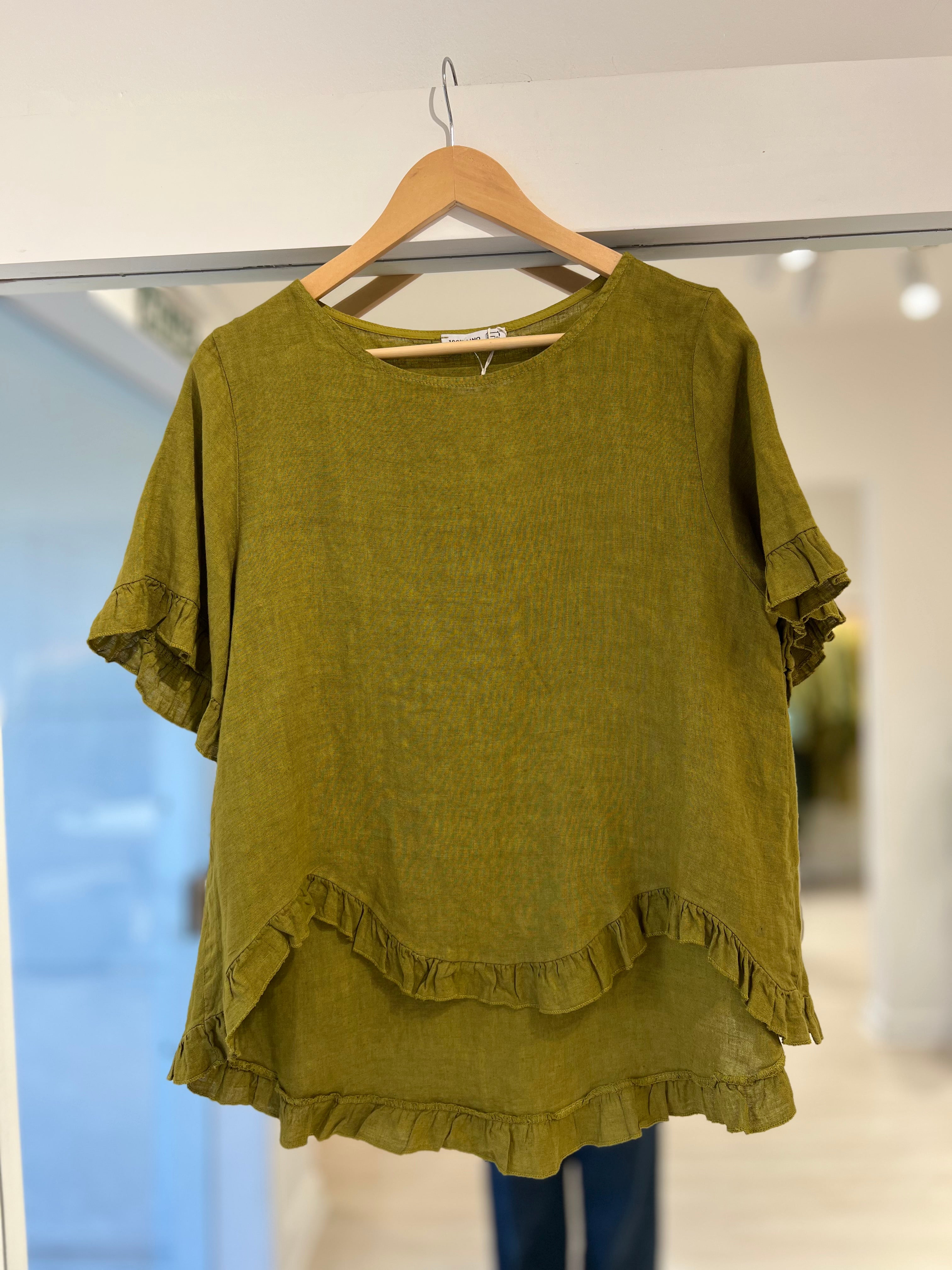 blusa Marina verde pistacho