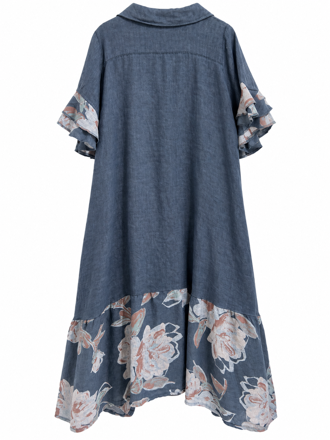 Vestido Flora azul jean