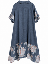 Vestido Flora azul jean