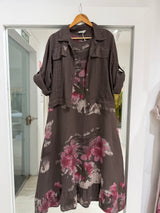 Set de vestido y casaca Chocolate