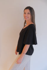 Blusa volado negro Cápsula