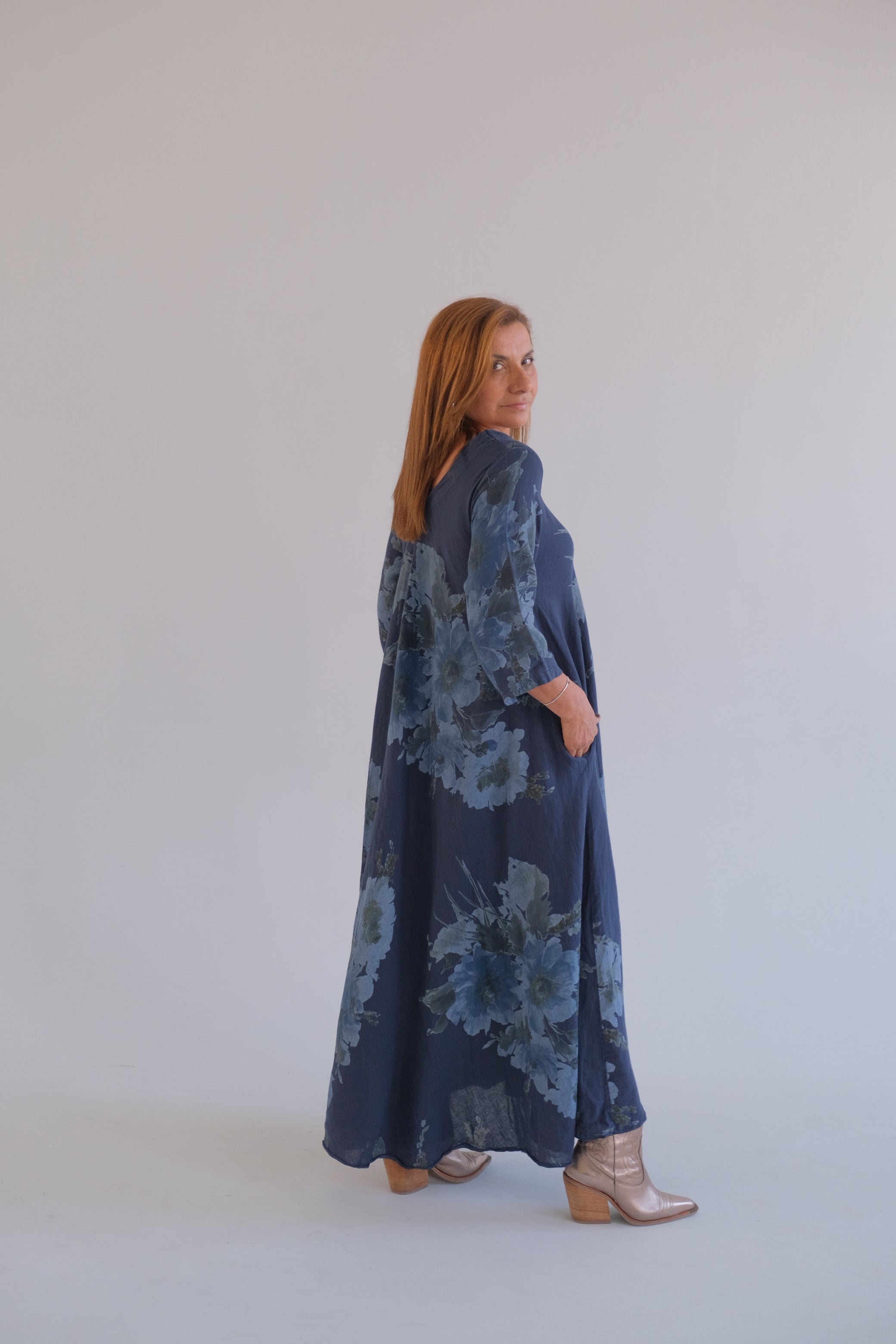 Vestido Magic ESTAMPADO azul marino