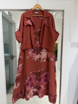 Set de vestido y casaca Terracota