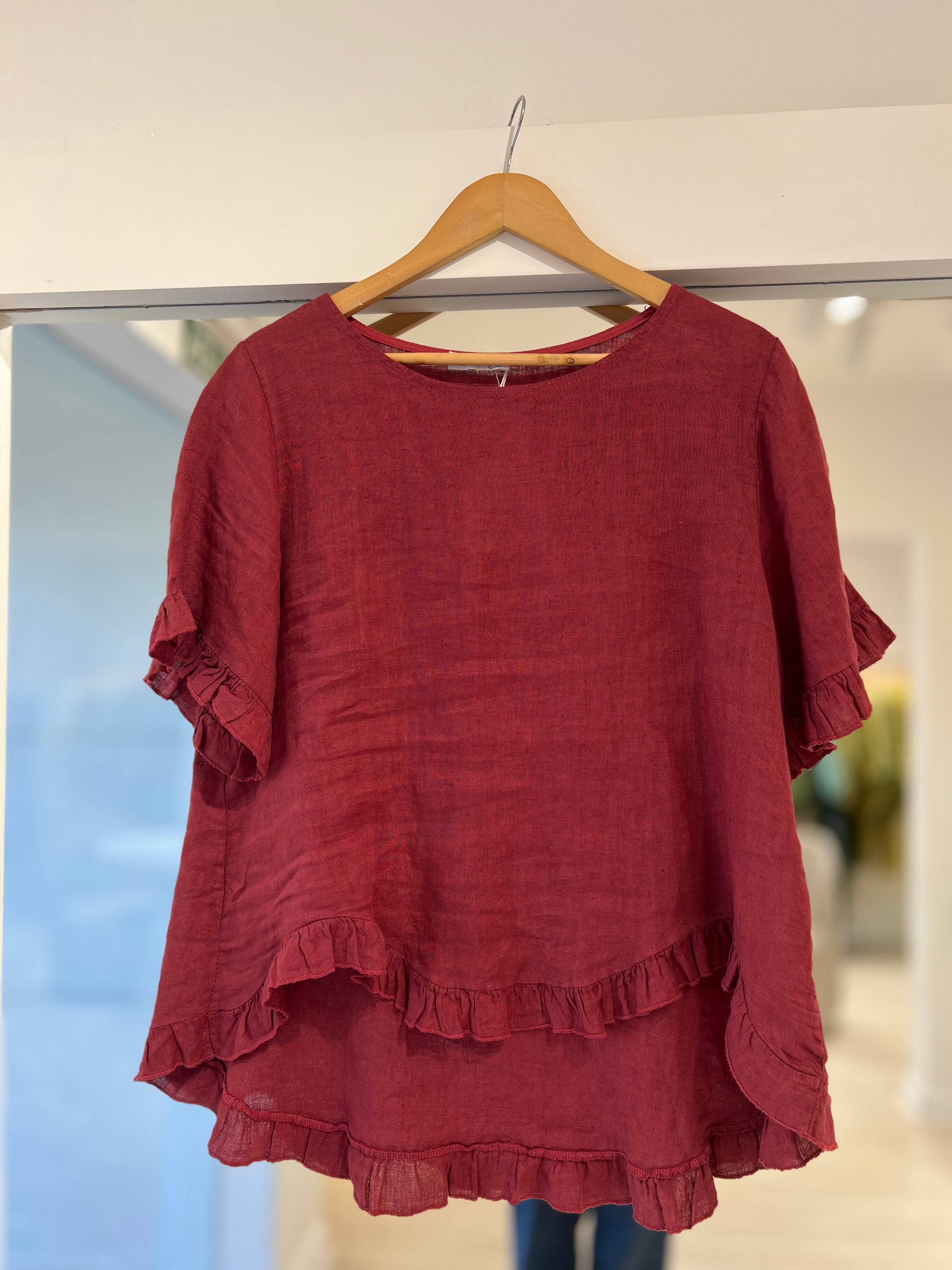 blusa Marina bordo
