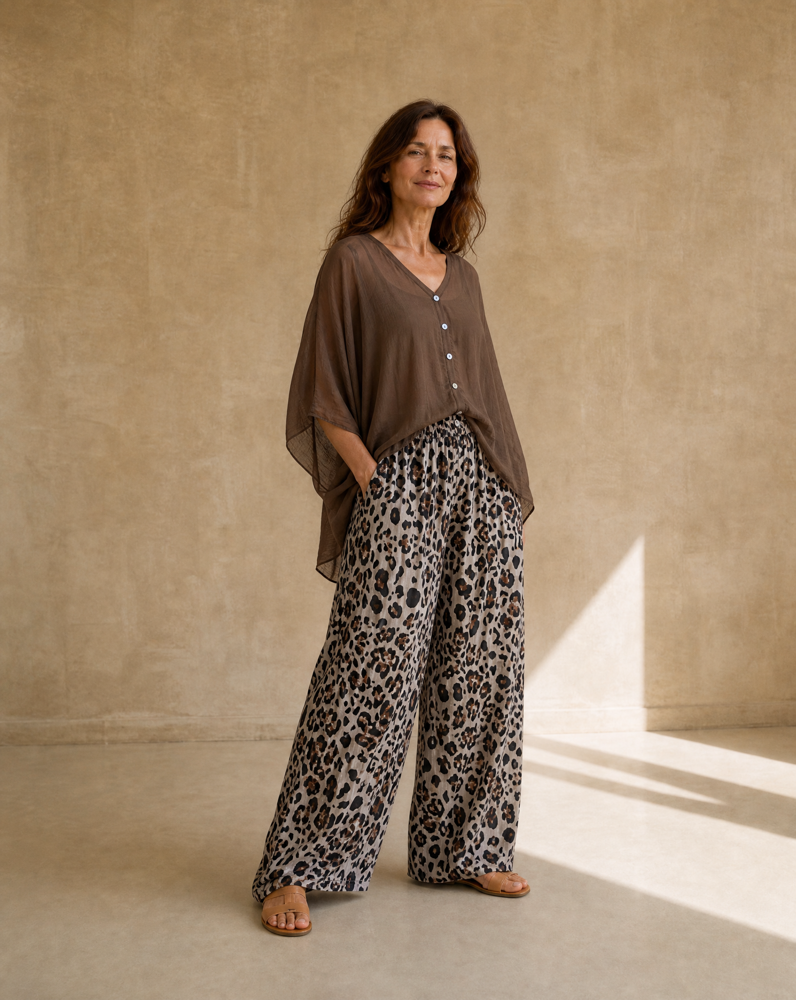 Pantalón Print Visón