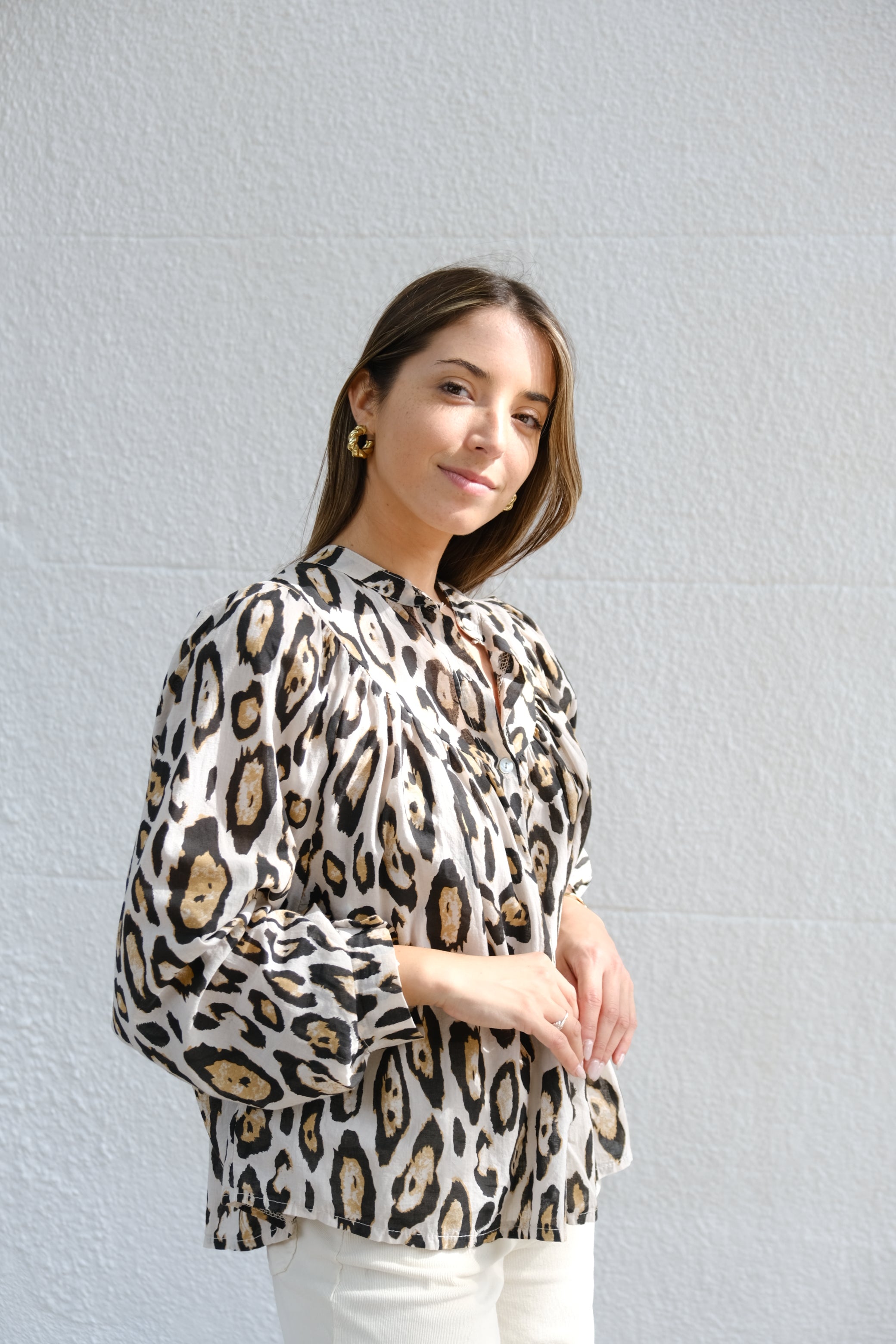 Camisa Agata Print Crudo