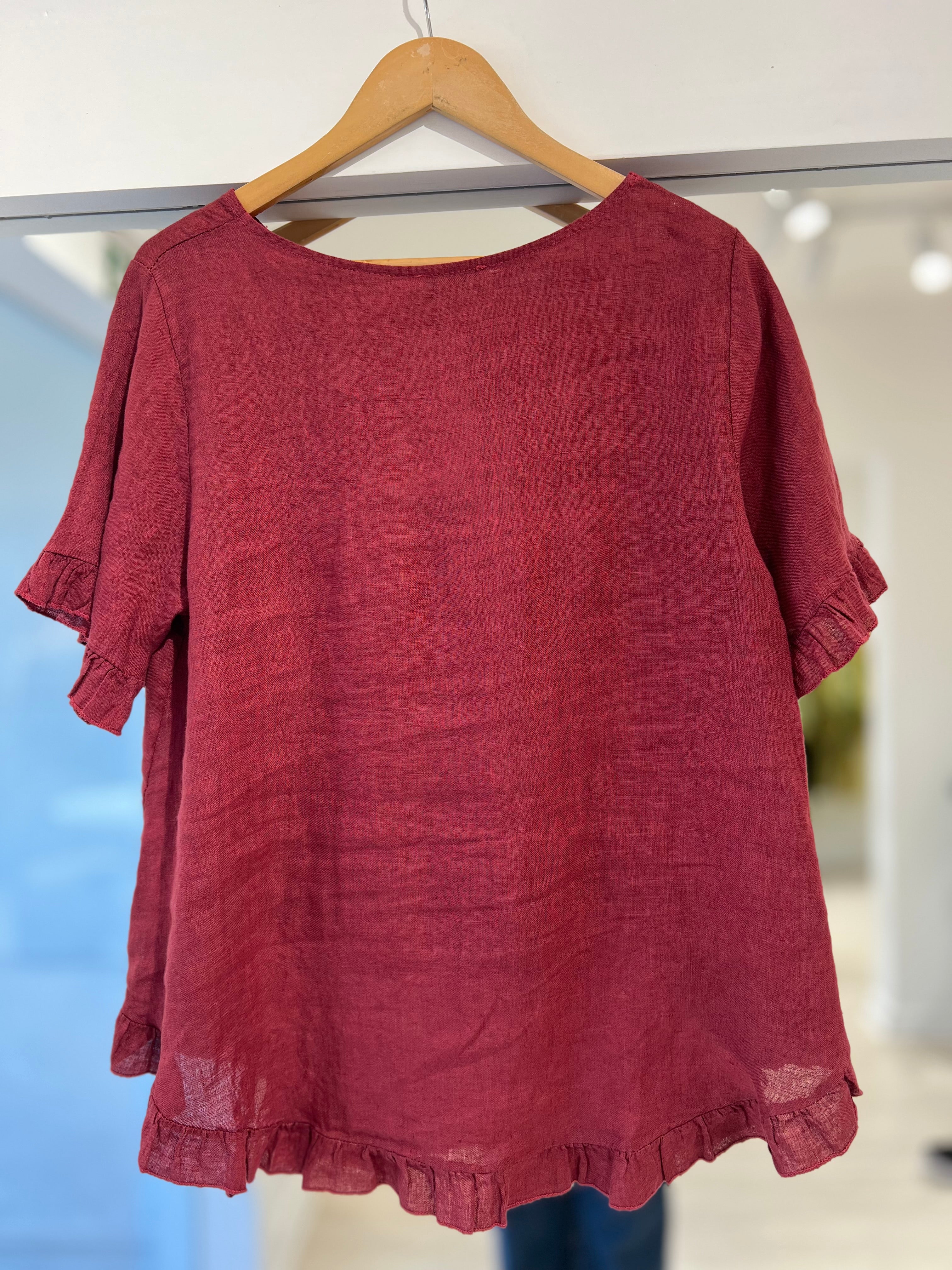 blusa Marina bordo