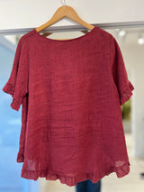 blusa Marina bordo
