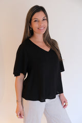 Blusa volado negro Cápsula