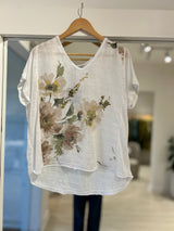 blusa Garzón flores verde