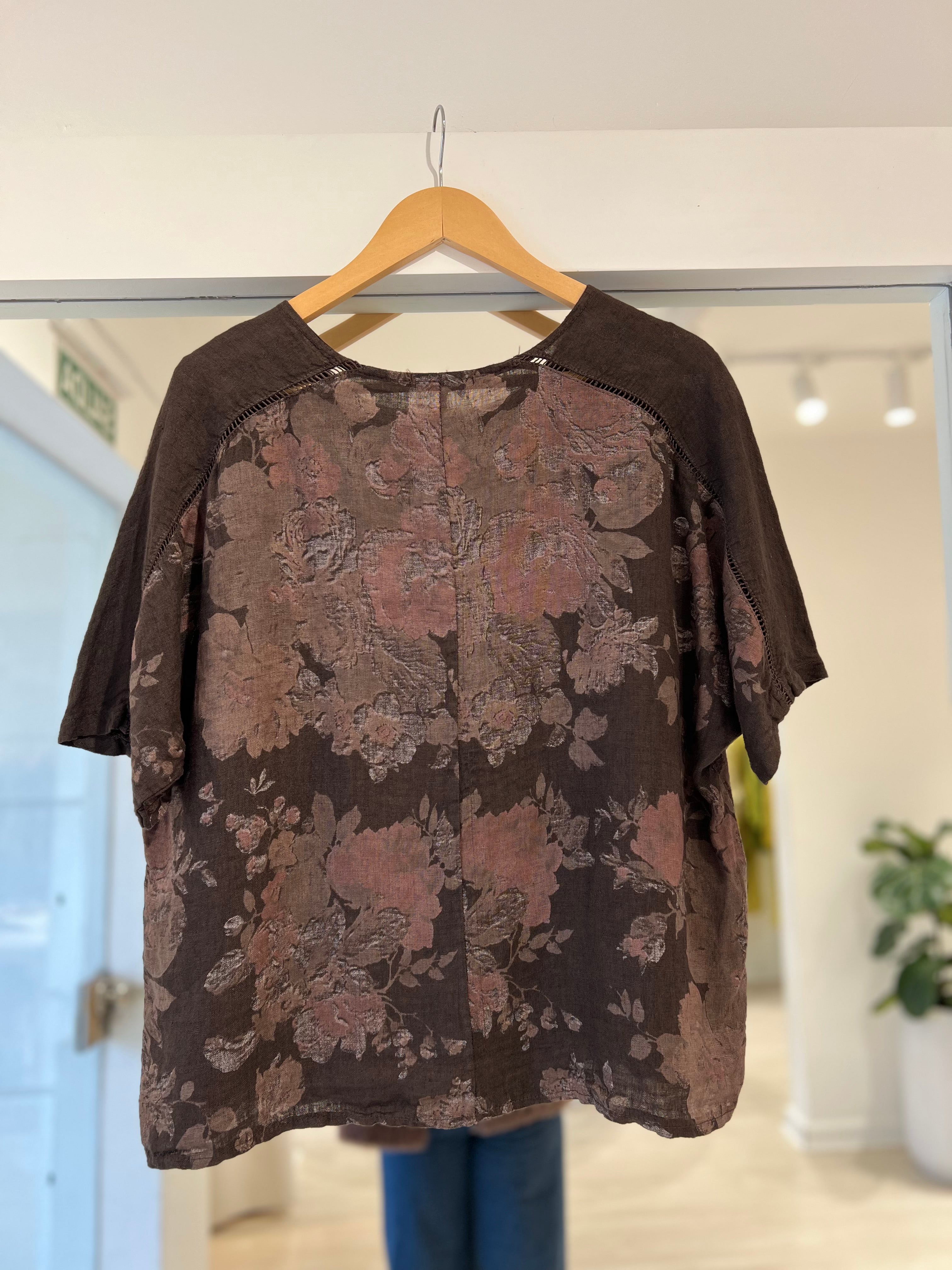 Blusa Garden chocolate